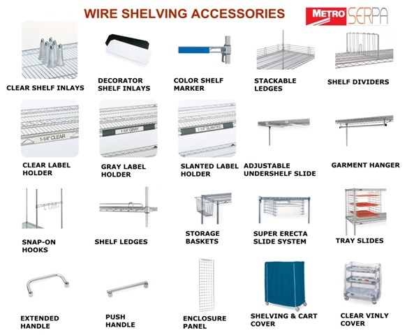 Serpa Dağıtım Pazarlama Dış Ticaret Ltd Şti Most Of The Wire Shelving Accessories Can Be Used With Both Super Erecta And Adjule Systems